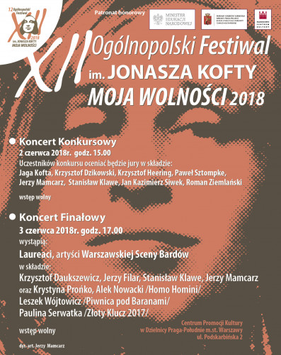 XII Ogólnopolski Festiwal im. Jonasza Kofty „Moja Wolności”