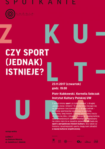 23.11 | Z Kulturą: Czy sport (jednak) istnieje? | oglądaj na żywo!