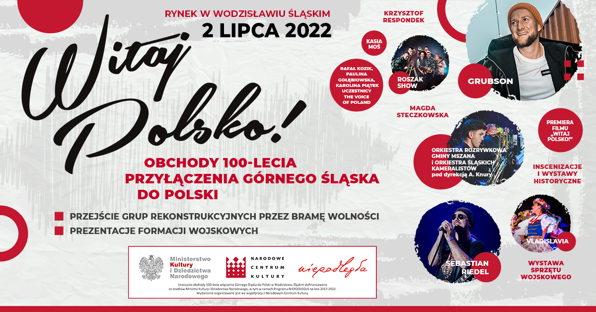 Uroczyste obchody 100-lecia włączenia Górnego Śląska do Polski już w najbliższą sobotę w Wodzisławiu Śląskim