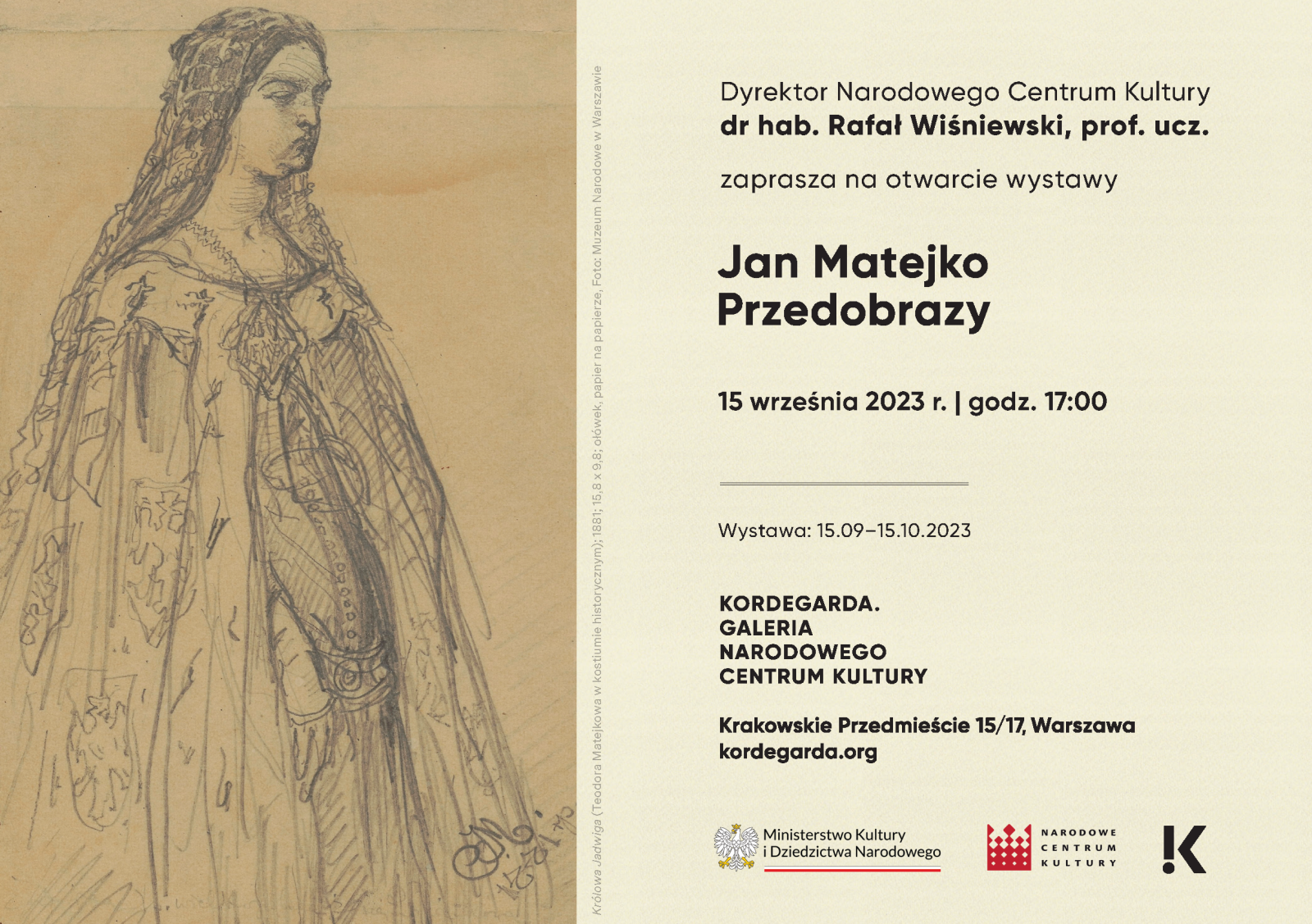 Nowa wystawa w Kordegardzie: „Jan Matejko. Przedobrazy”