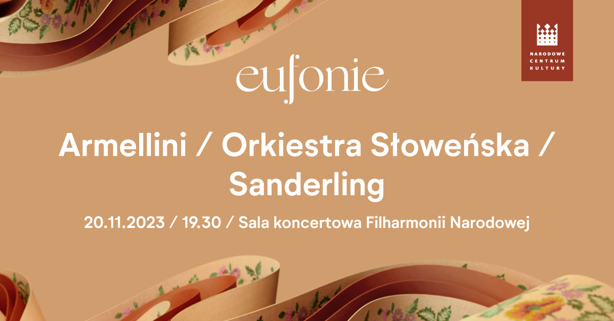 20.11.2023, 19:30: Armellini, Sanderling i po raz pierwszy Slovenian Orchestra 