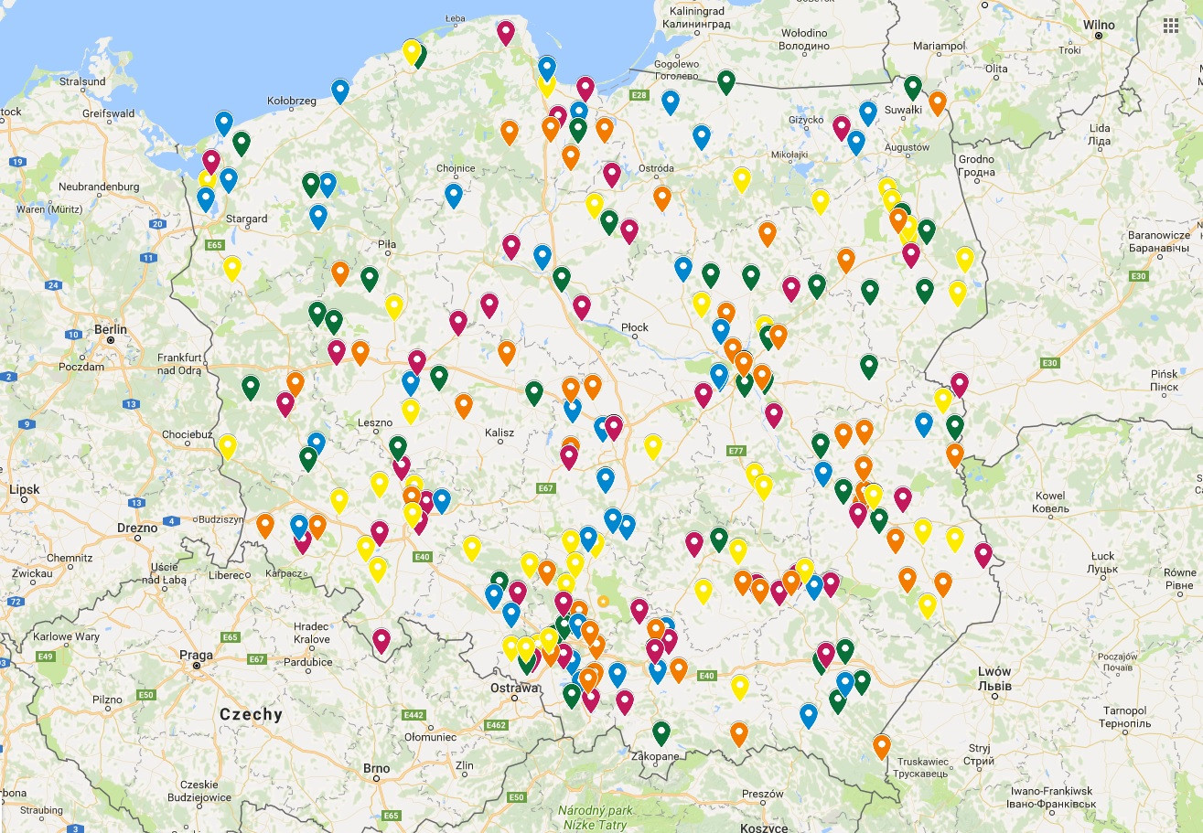 Mapa beneficjentów programu Dom Kultury+ Inicjatywy lokalne